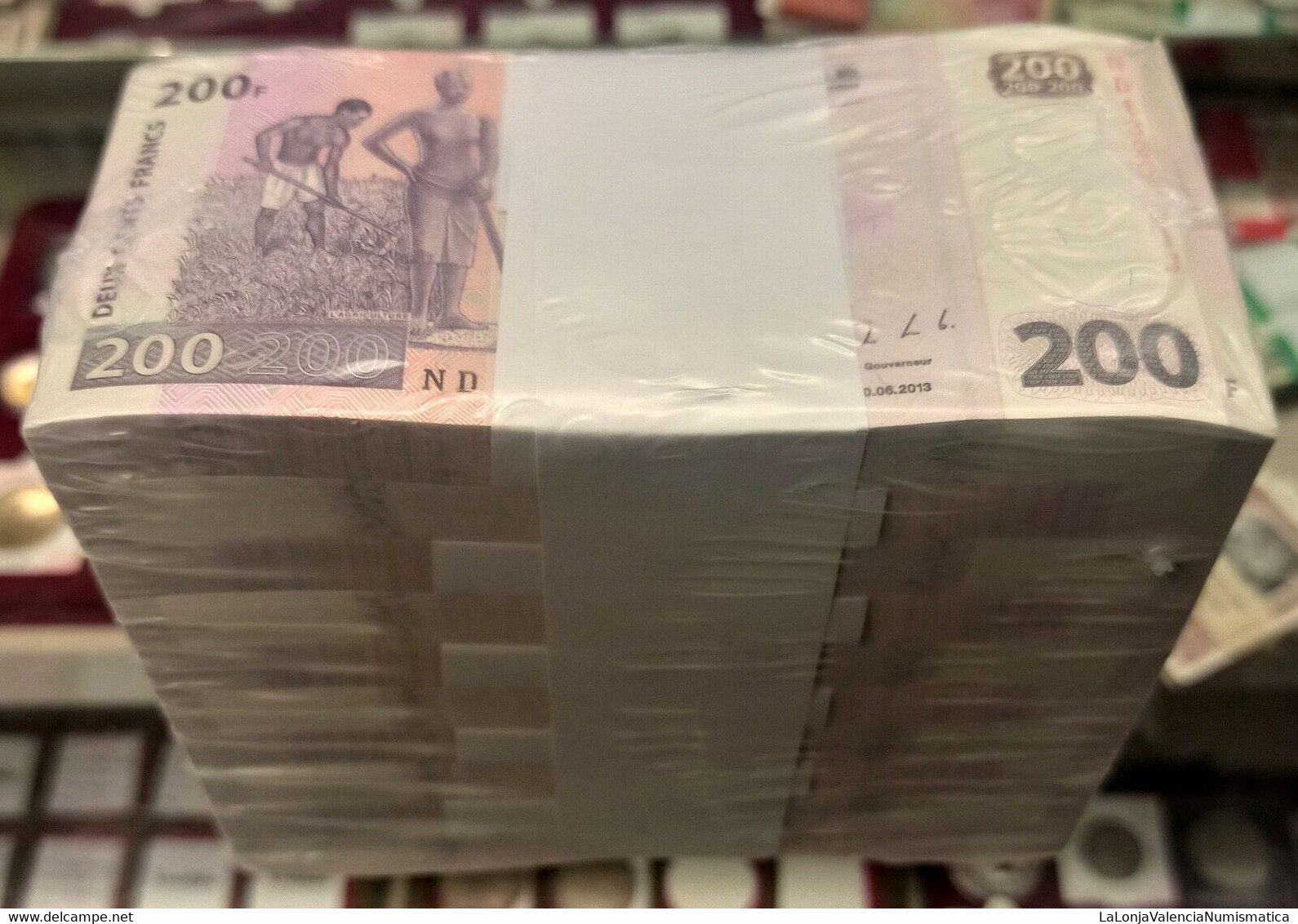 Congo República Democrática Brick 1000 Billetes 200 Francs 2013 Pick 99b SC UNC - República Del Congo (Congo Brazzaville)