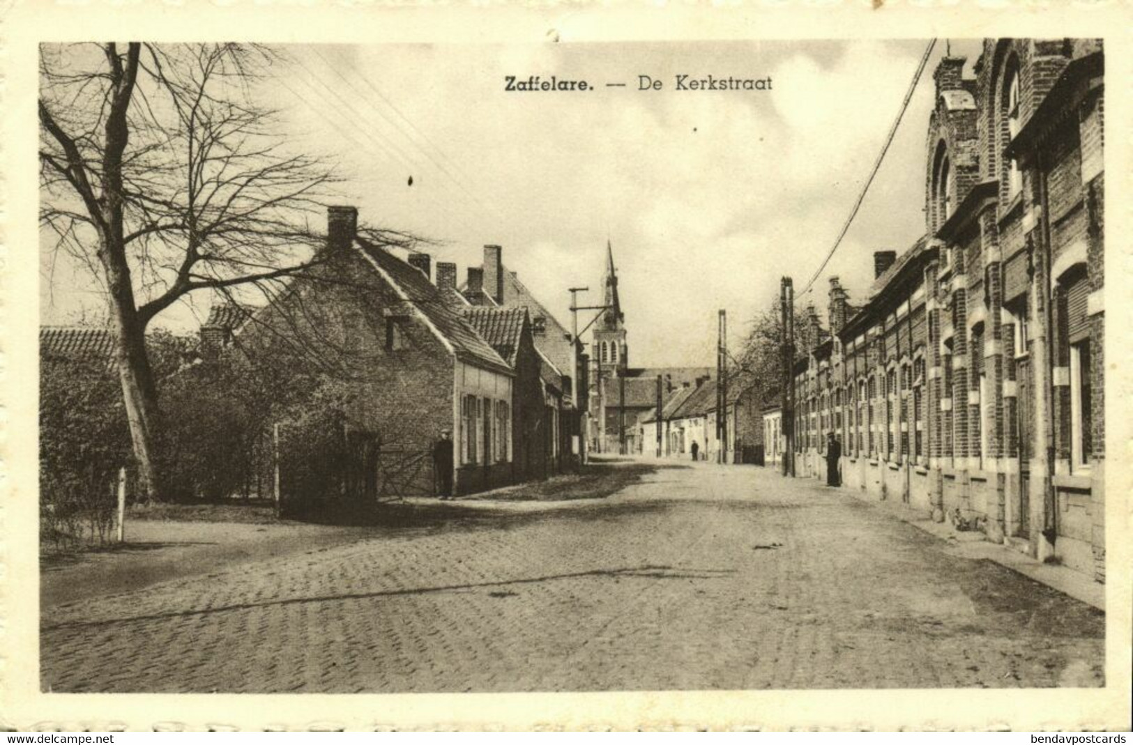 Belgium, ZAFFELARE, De Kerkstraat (1930s) Postcard - Lochristi