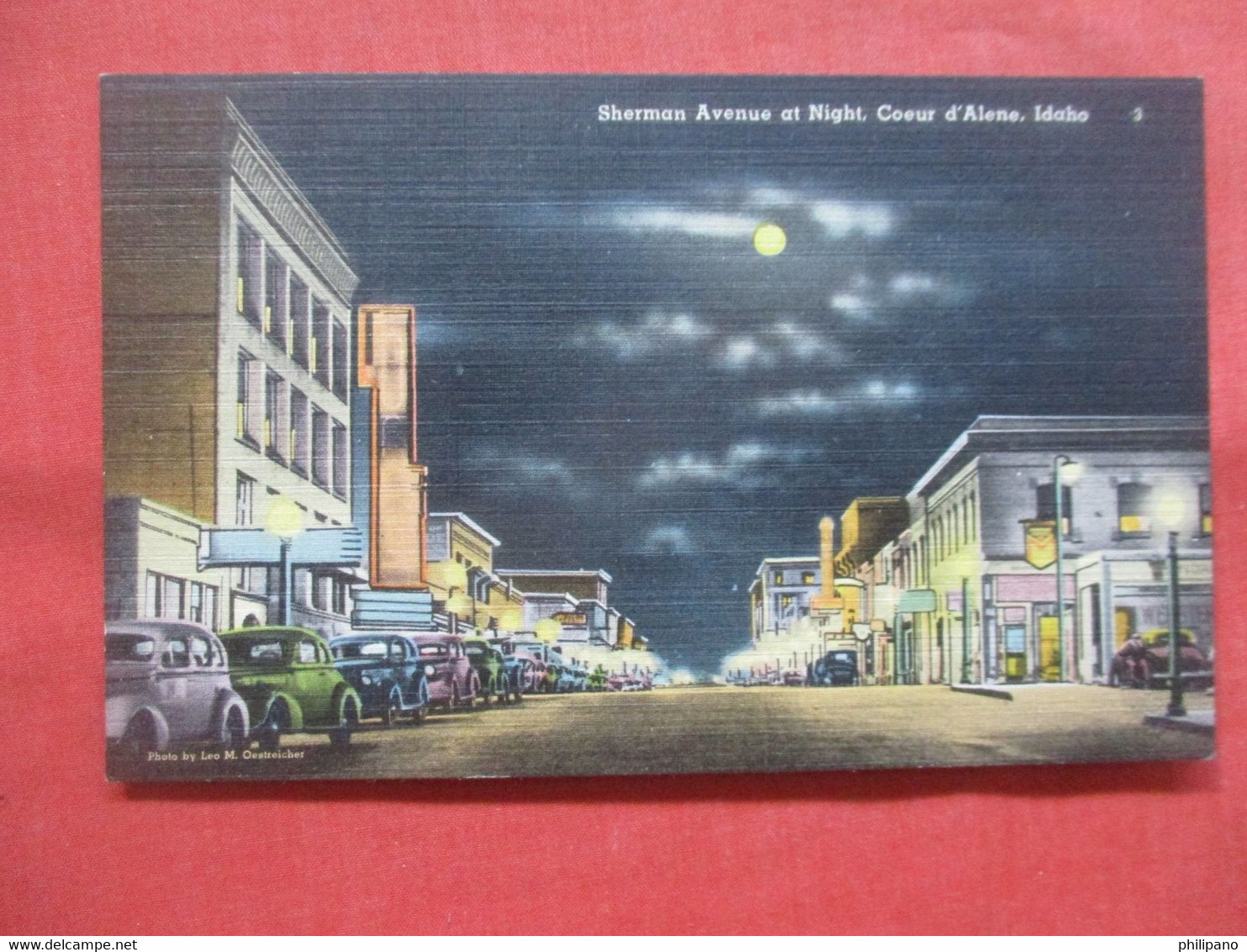 Night View.   Sherman Avenue.   Coeur D'Alene  Idaho      Ref 5794 - Coeur D'Alene