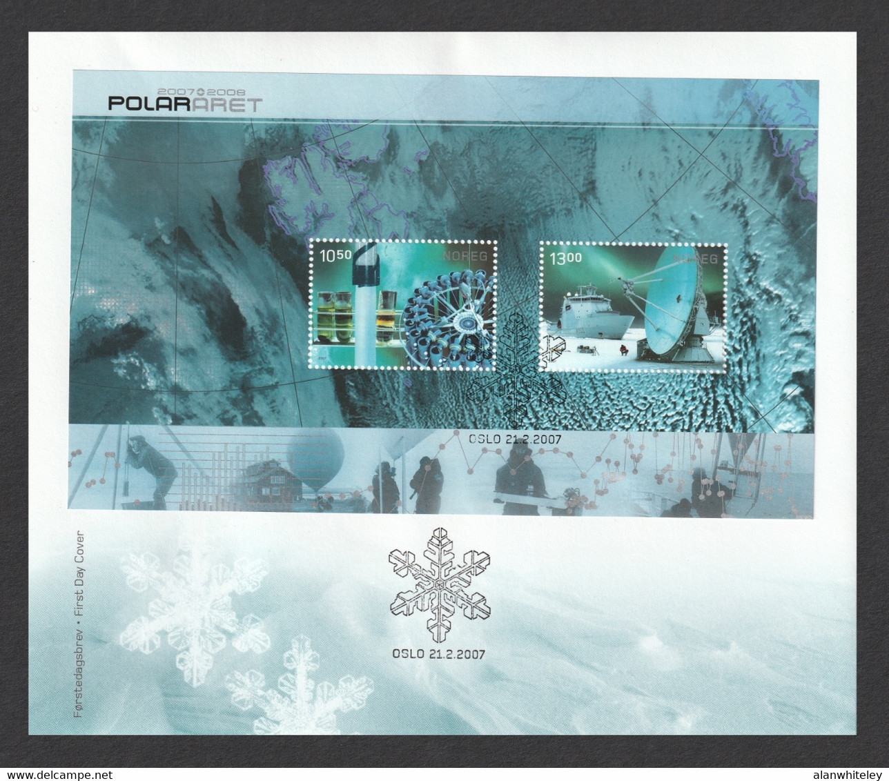 NORWAY 2007 International Polar Year: First Day Cover CANCELLED - Année Polaire Internationale