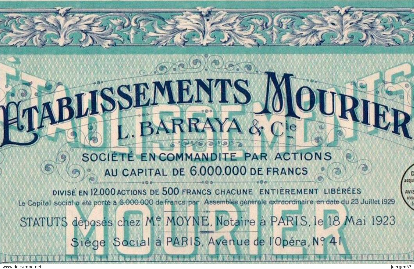 3 X Ets. MOURIER L. BARRAYA & Cie – 1923, 1931 + 1936 - Tourismus