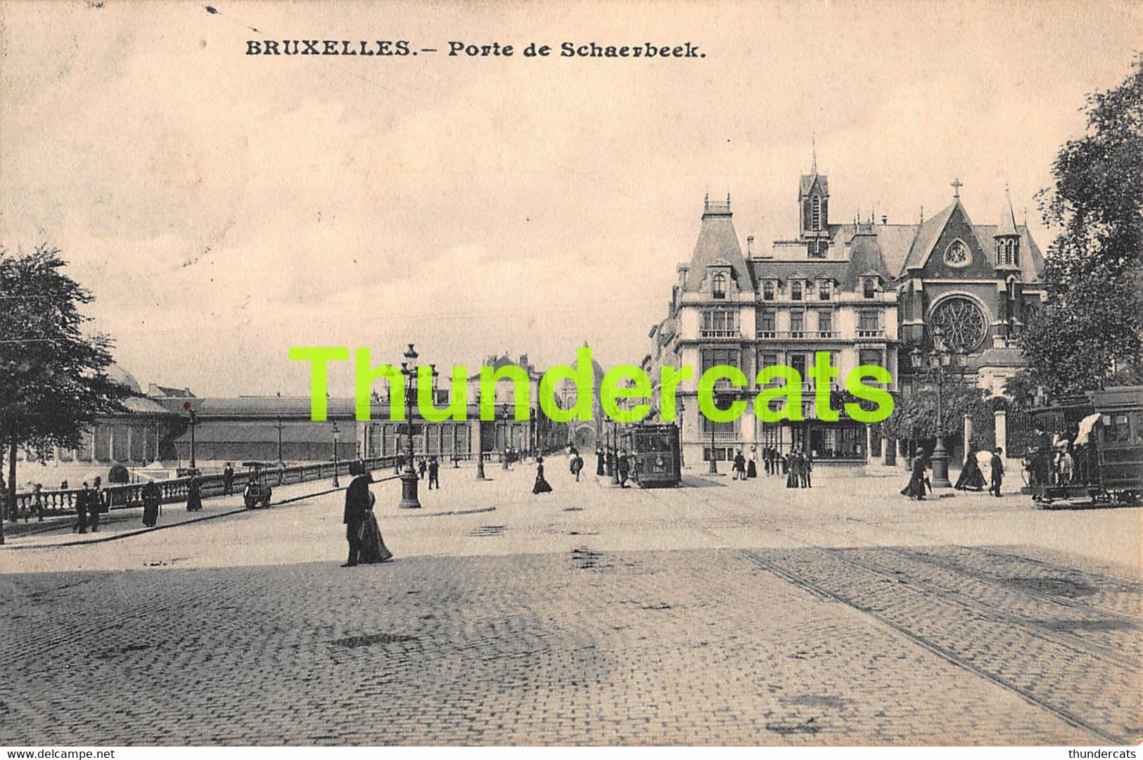 CPA BRUXELLES PORTE DE SCHAERBEEK TRAM - Avenues, Boulevards