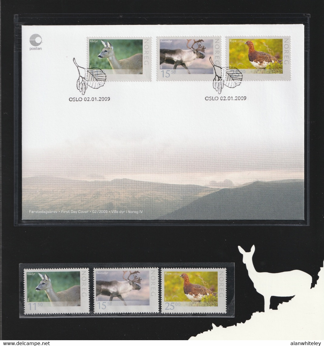 NORWAY 2009 Wild Animals (4th Issue): Collectors' Pack UM/MNH + CANCELLED - Covers & Documents