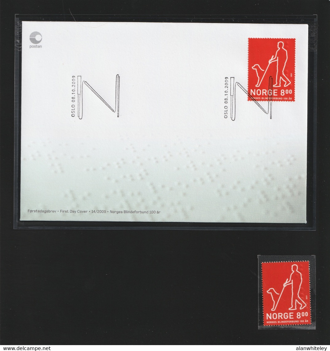 NORWAY 2009 Norwegian Blind Association / Louis Braille: Collectors' Pack UM/MNH + CANCELLED - Lettres & Documents