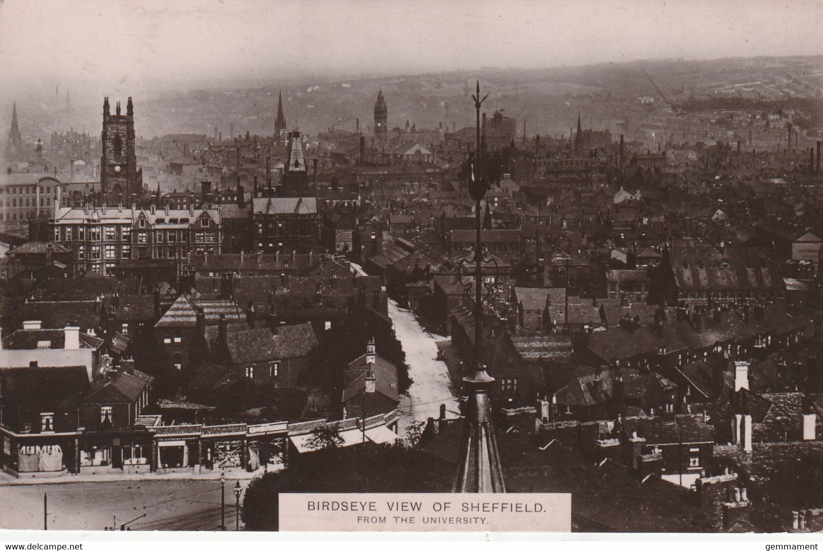 SHEFFIELD -  BIRDSEYE VIEW  FROM THE UNIVERSITY - Sheffield