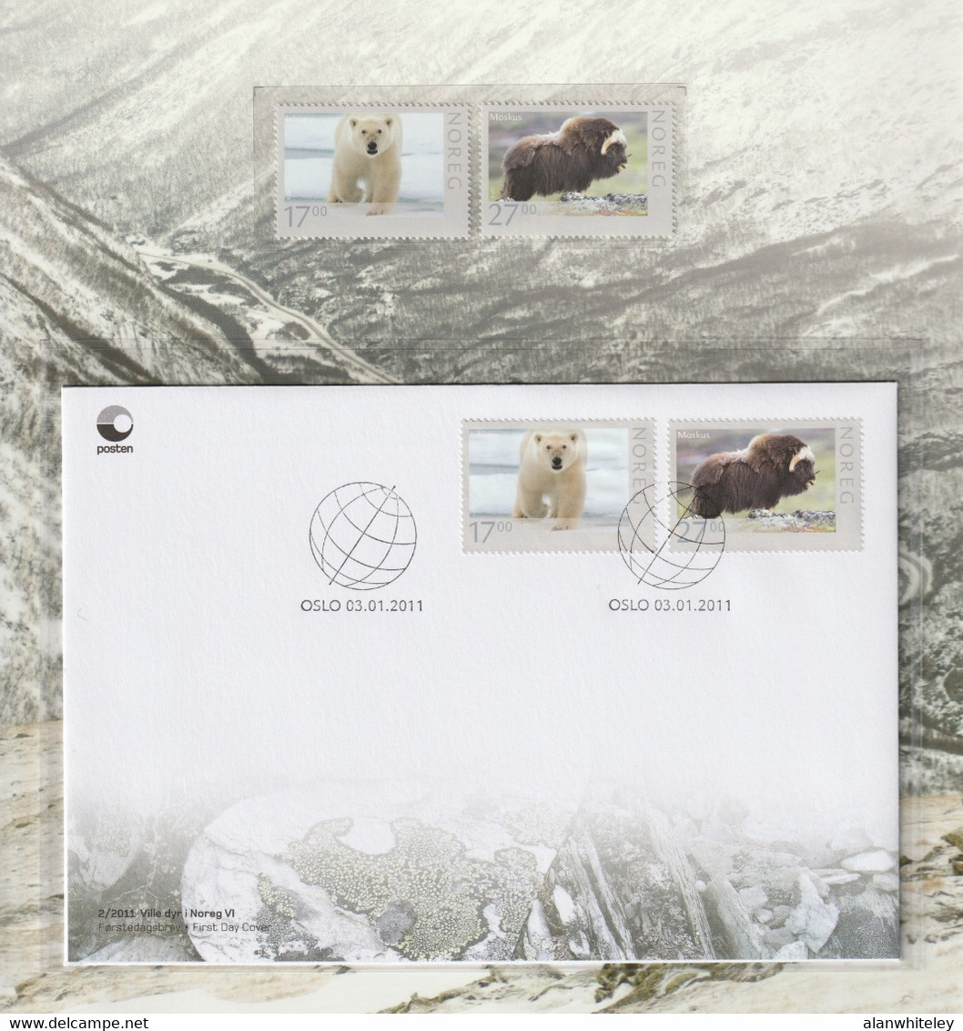NORWAY 2011 Wild Animals (6th Issue): Collectors' Pack UM/MNH + CANCELLED - Storia Postale