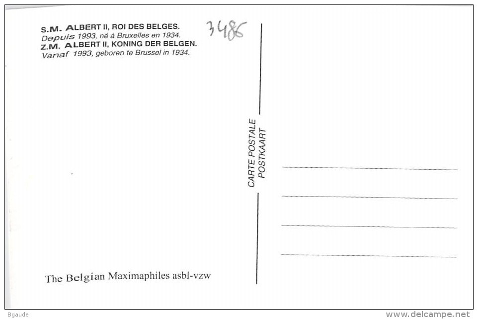 BELGIQUE CARTE MAXIMUM   NUM.YVERT  3486 ALBERT II - 2001-2010