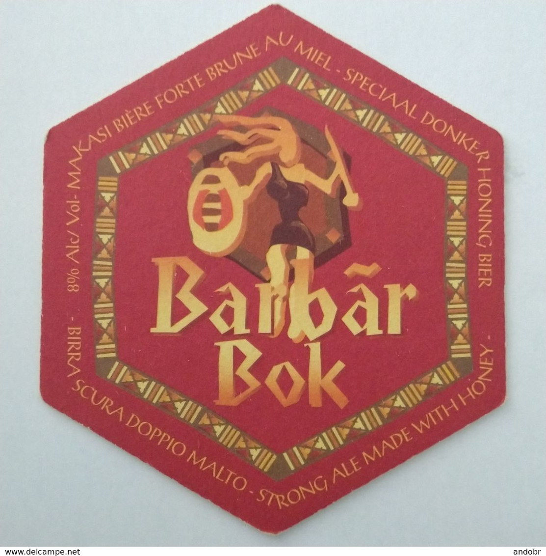 Druif extract Koppeling Beer mats - Beer mat/coaster BARBAR BOK (Belgium)