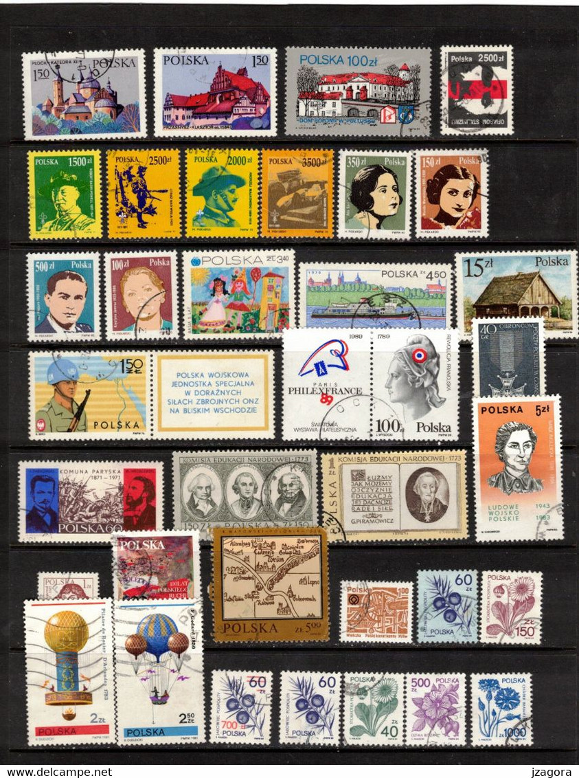 POLAND POLEN POLOGNE COLLECTION 67 USED VARIOUS  STAMPS ,  SOME WITH GUM - Collections