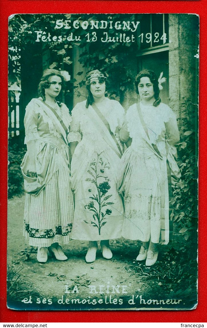 8655 - DEUX SEVRES - SECONDIGNY - Fêtes Du 13 Juillet 1924 Et Ses Demoiselles D'honneur - Secondigny