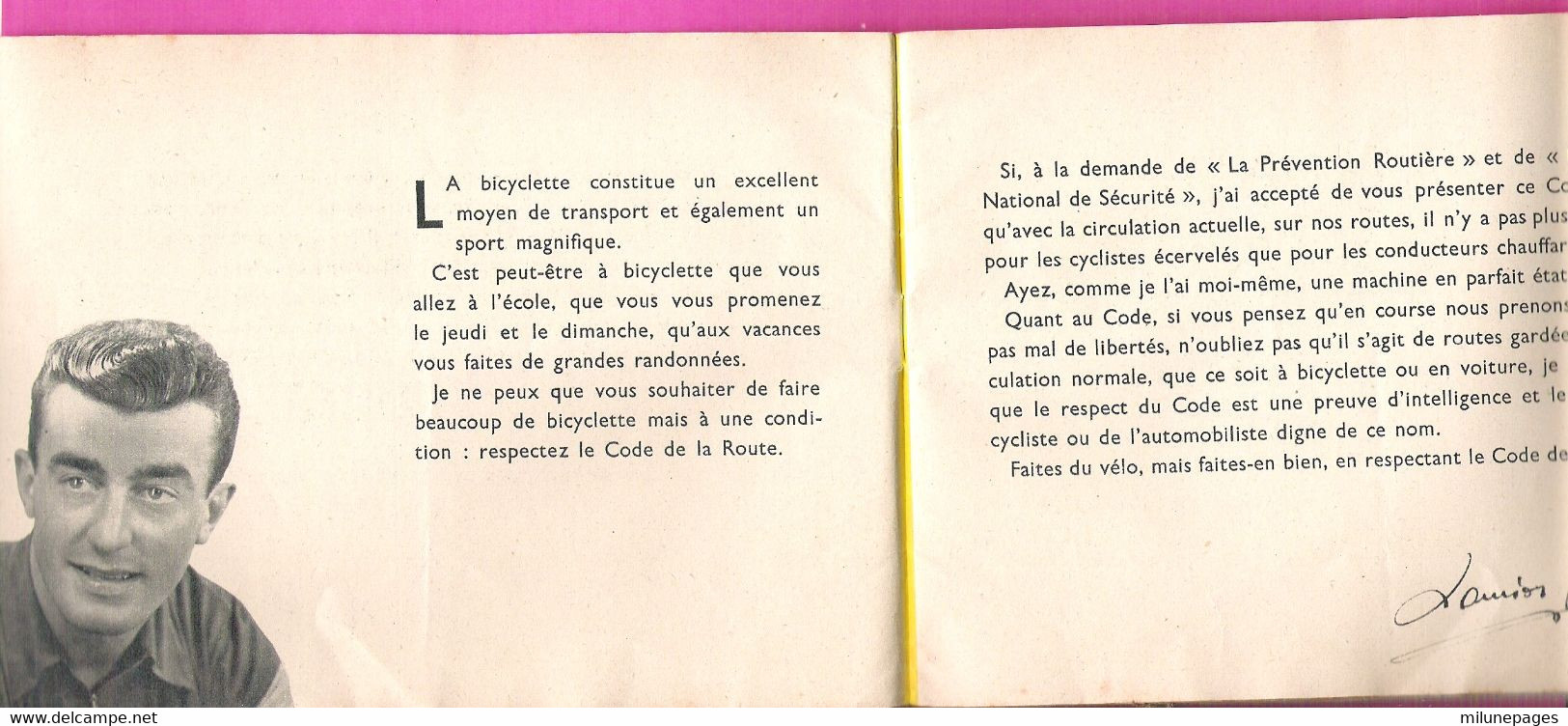 Fassicule De La Prévention Routière "Ce Que Doit Savoir Le Jeune Cycliste" 36 Pages Préface De Louison Bobet - Cyclisme