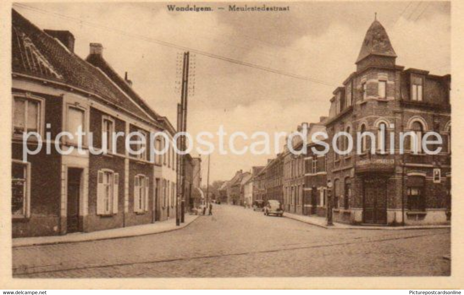 WONDELGEM MEULESTEDESTRAAT OLD B/W POSTCARD FRANCE GHENT - Other & Unclassified