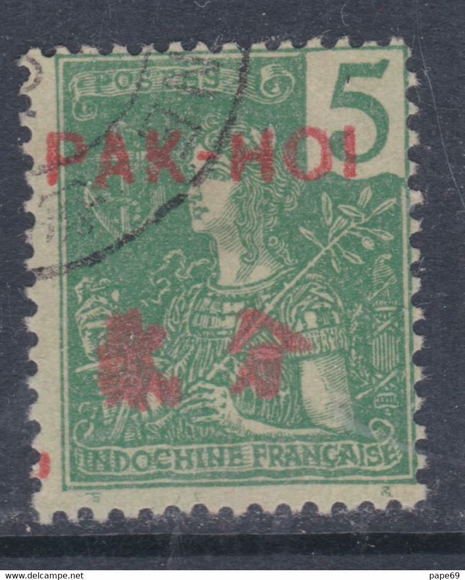 Pakhoi N° 20 O Partie De Série Timbres Surchargés : 5 C. Vert Oblitéré Sinon TB - Oblitérés