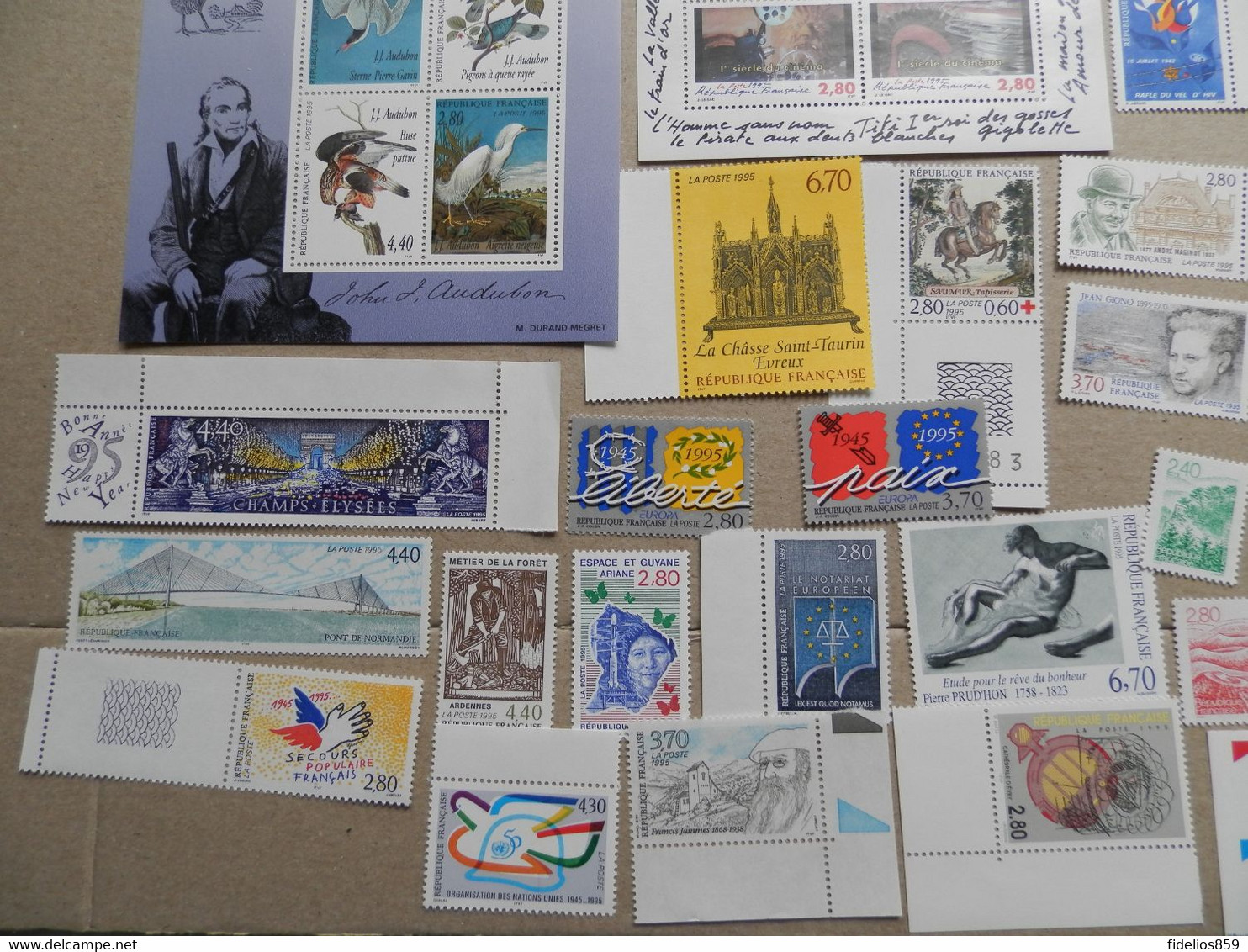 FRANCE ANNEE COMPLETE 1995 SOIT 61 TIMBRES ET 2 BLOCS NEUFS SANS CHARNIERE NI TRACE QUALITE LUXE - 1990-1999