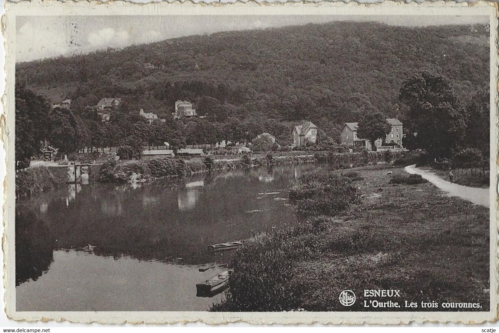 Esneux   -   L'Ourthe.    Les Trois Couronnes.   -   1935   Naar   Roeselare - Esneux