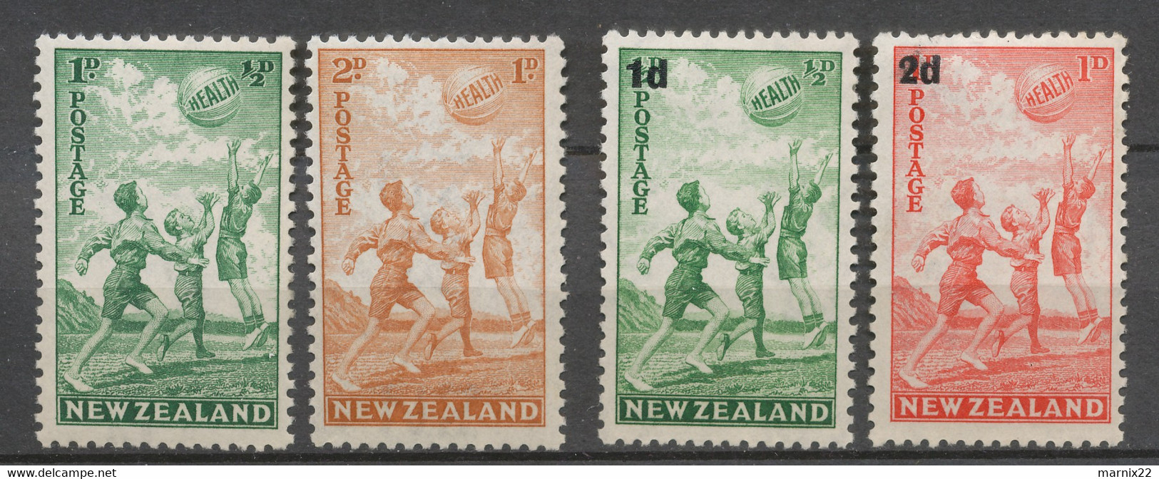 NEW ZEALAND 1939-1941 - HEALTH - PLAYING CHILDREN - MH SETS                                                        Hk120 - Ungebraucht