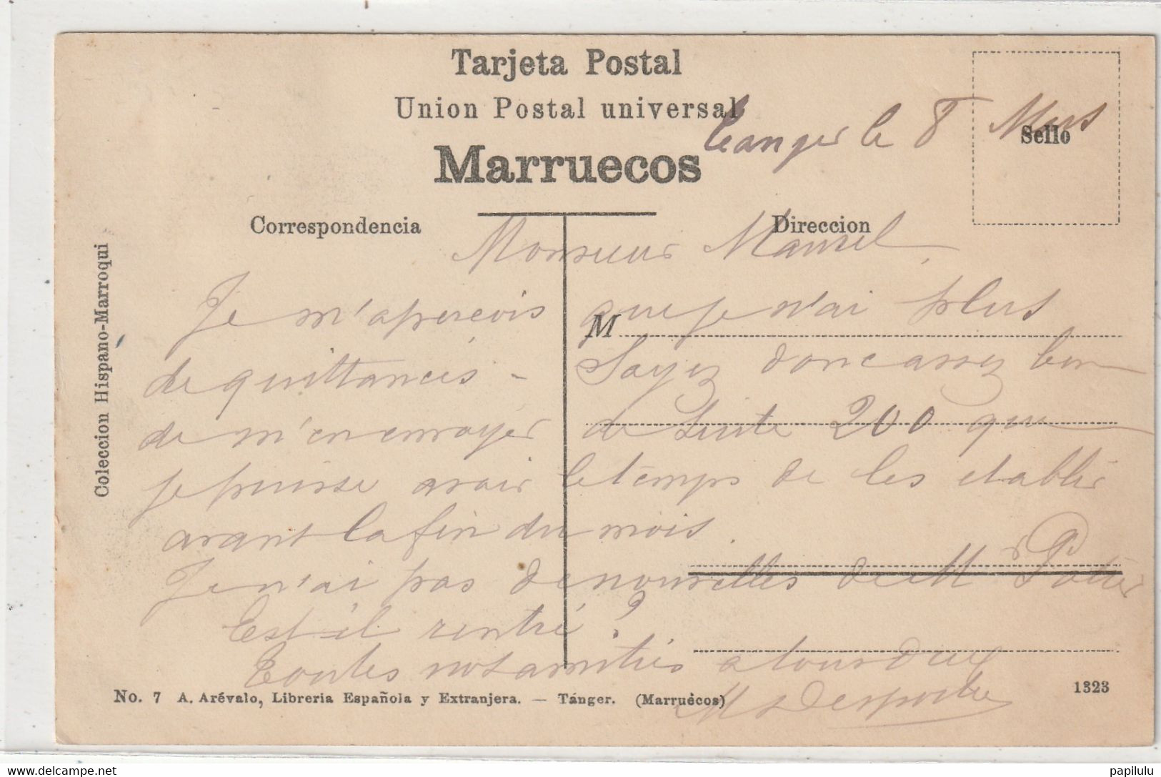 MAROC 239 : Tanger Puerta De Los Herradorés   édit. A Arévalo Libr. N° 7 - Tanger