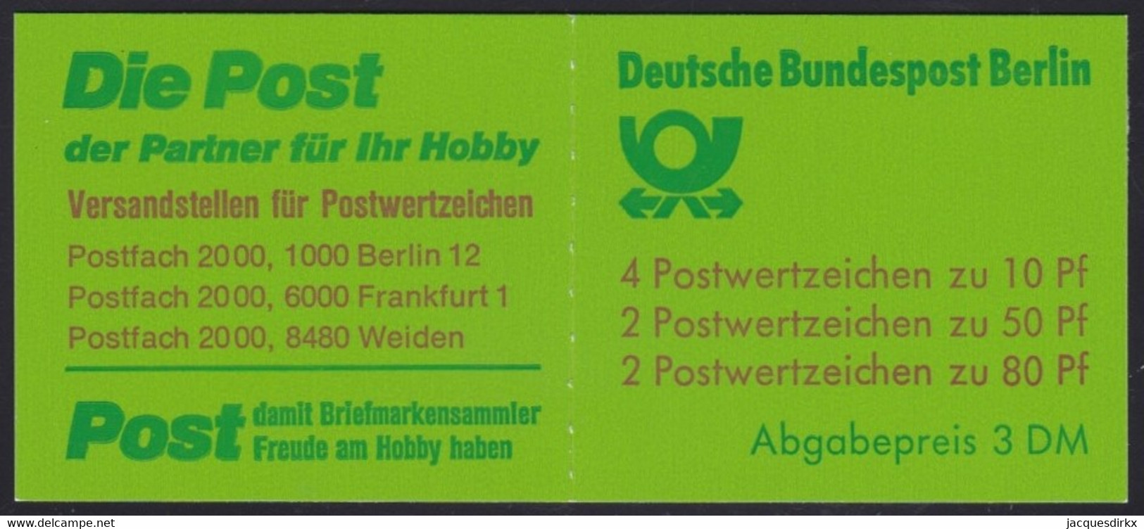 Berlin   .    Michel    H-Bl 22  (2 Scans)    .      **   .   Postfrisch - Carnets