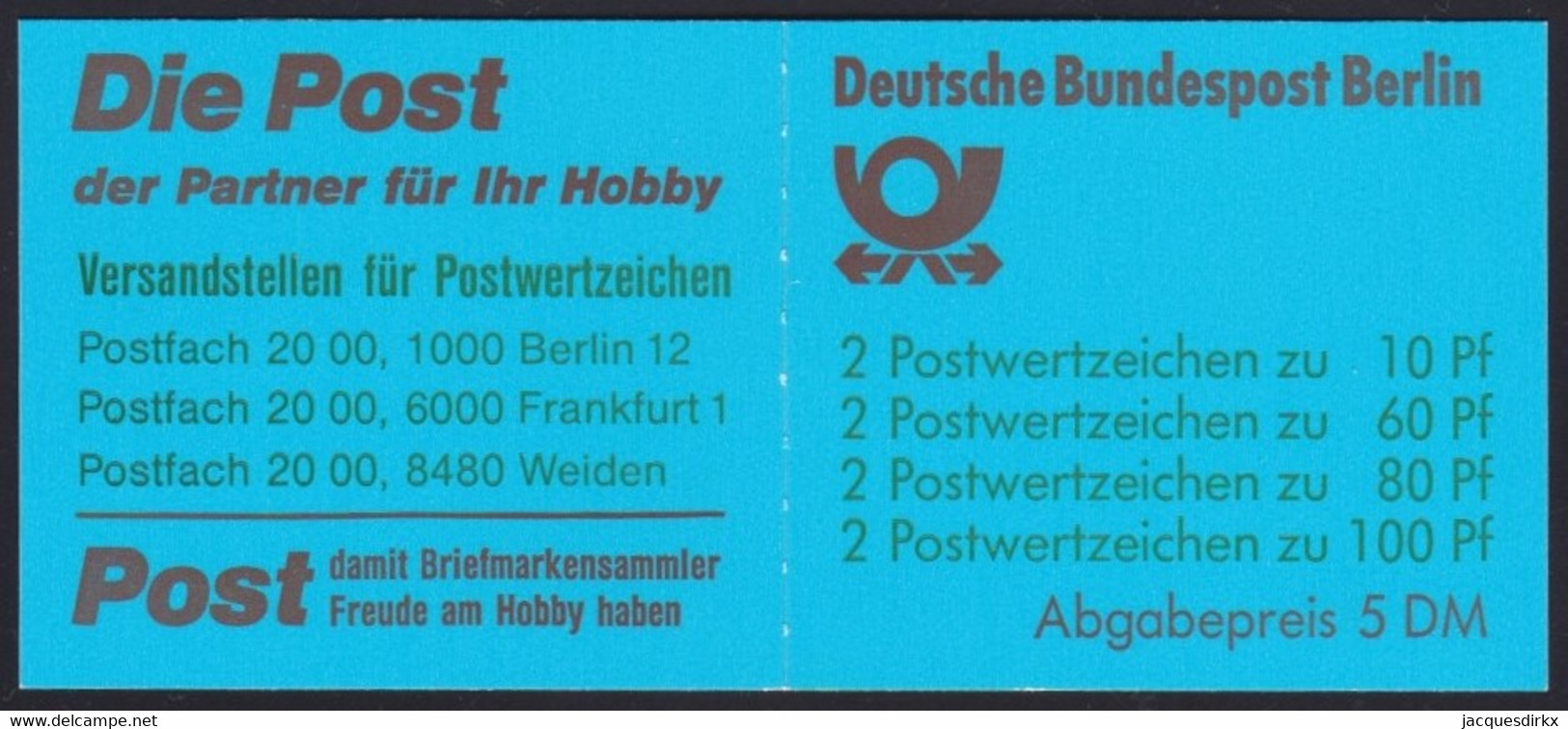 Berlin   .    Michel    H-Bl 23  (2 Scans)    .      **   .   Postfrisch - Booklets