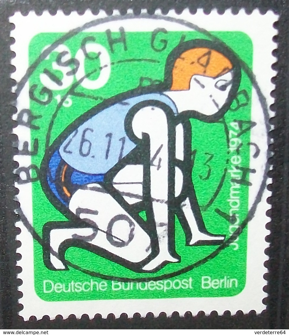 N°454D BRIEFMARKE DEUTSCHE BUNDESPOST BERLIN - Gebraucht