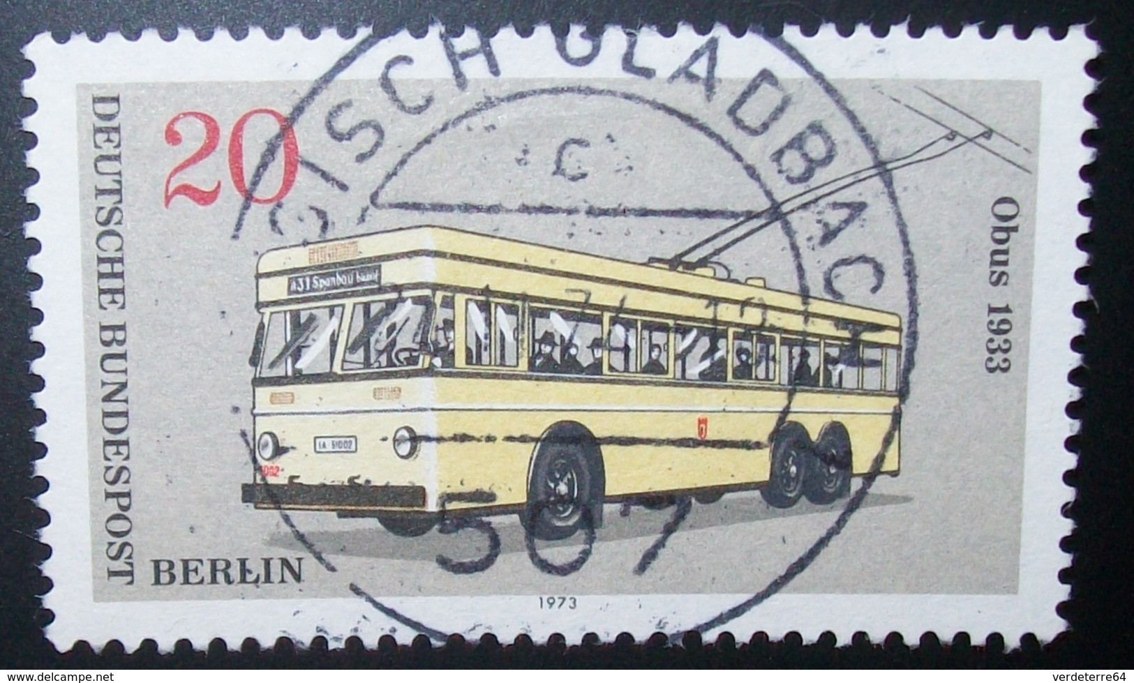 N°444D BRIEFMARKE DEUTSCHE BUNDESPOST BERLIN - Gebraucht