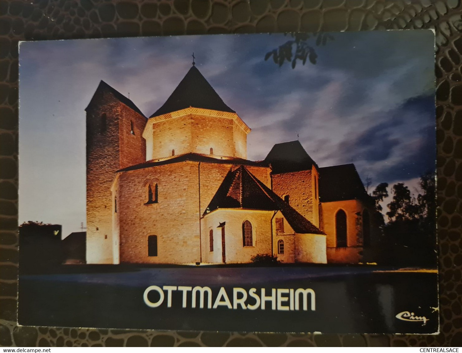 Carte OTTMARSHEIM Eglise Octogonal Vue De Nuit - Ottmarsheim