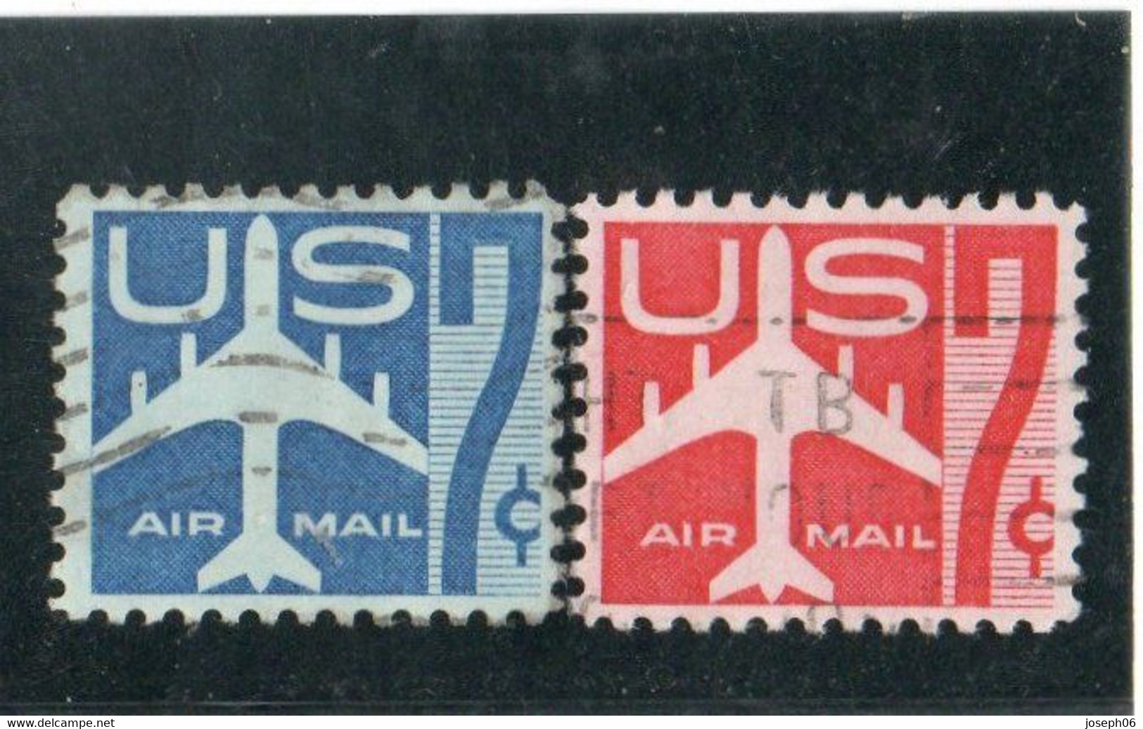 ETATS - UNIS    1958-60  Poste Aérienne  Y.T. N° 50  51  Oblitéré - 2a. 1941-1960 Oblitérés