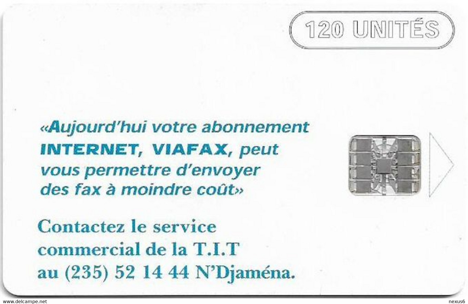 Chad - ONPT (Chip) - Internet 2 (Old Schlumberger Logo), 120Units, SC7, Used - Tchad