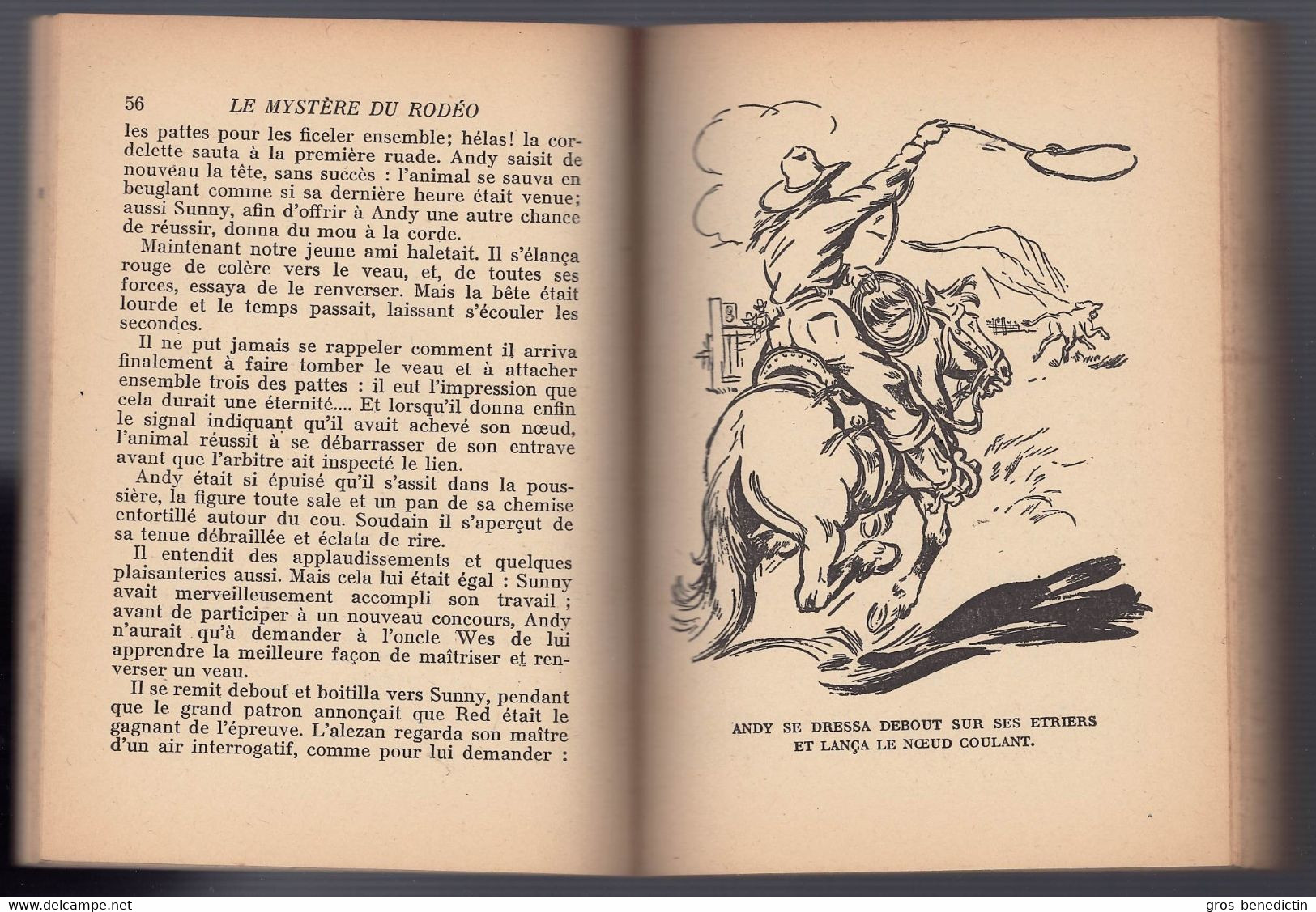 Hachette - Bibliothèque De La Jeunesse Avec Jaquette - Henry V. Larom - "Le Mystère Du Rodéo" - 1954 - #Ben&BJanc - Bibliothèque De La Jeunesse