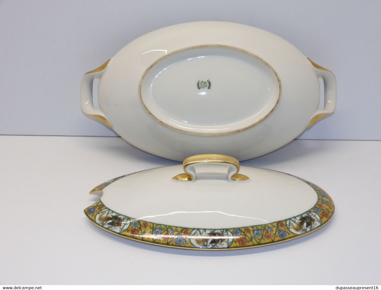 *TRES JOLIE ANCIENNE SOUPIERE PORCELAINE ANCIENNE LIMOGES WG & Cie déco TABLE  E