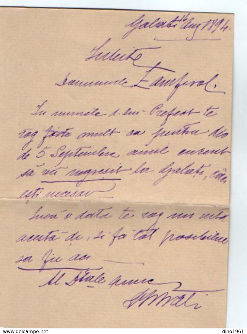 TB3606 - 1894 - LAC - Lettre De Roumanie GALATI - Storia Postale