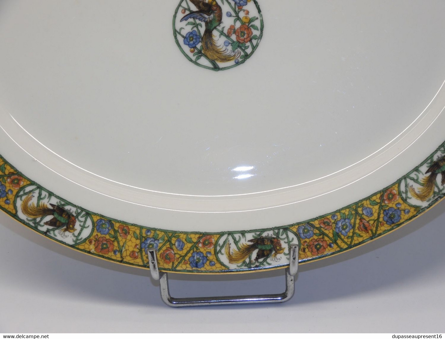 *TRES JOLI ANCIEN PLAT OVAL PORCELAINE ANCIENNE LIMOGES WG & Cie Déco TABLE E - Limoges (FRA)