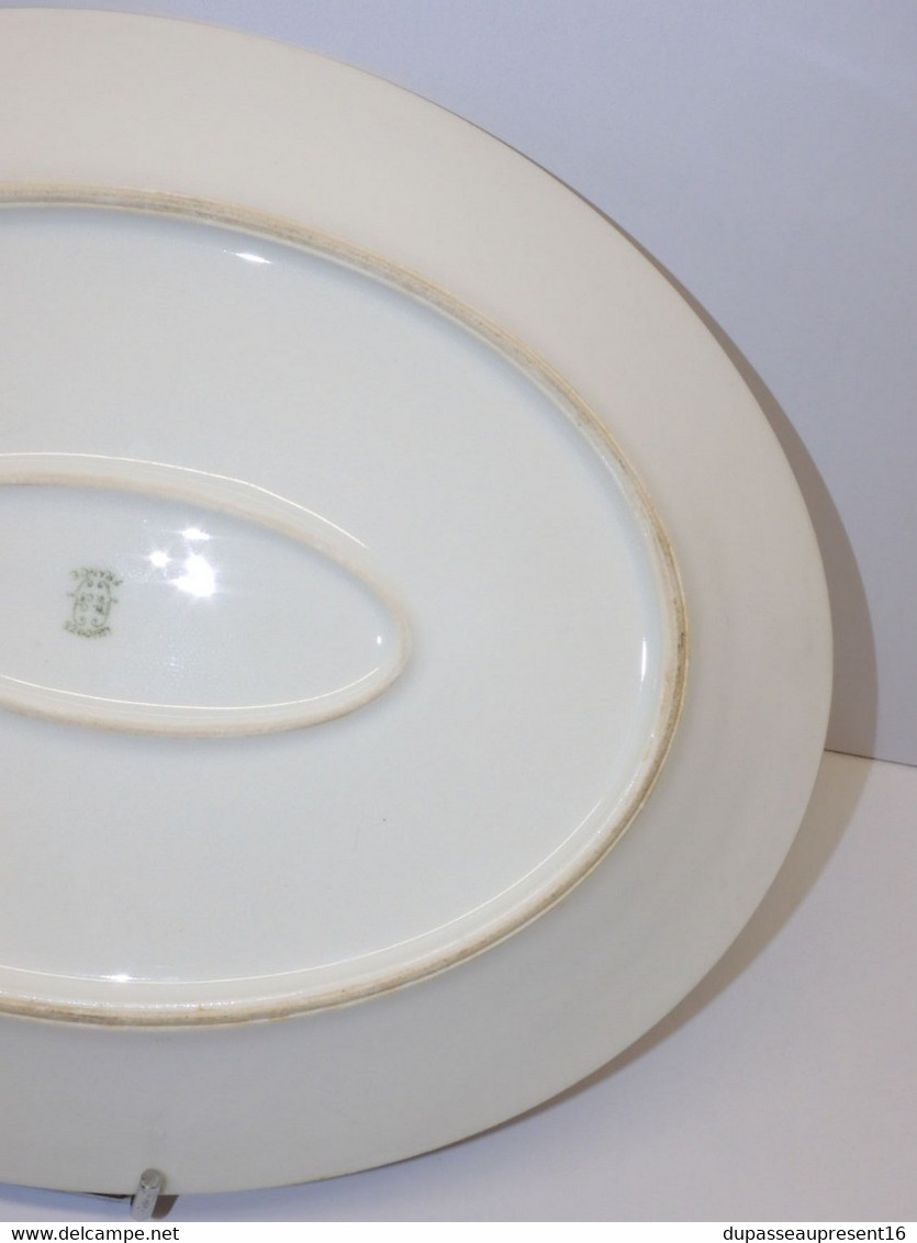 *TRES JOLI ANCIEN PLAT OVAL PORCELAINE ANCIENNE LIMOGES WG & Cie déco TABLE E