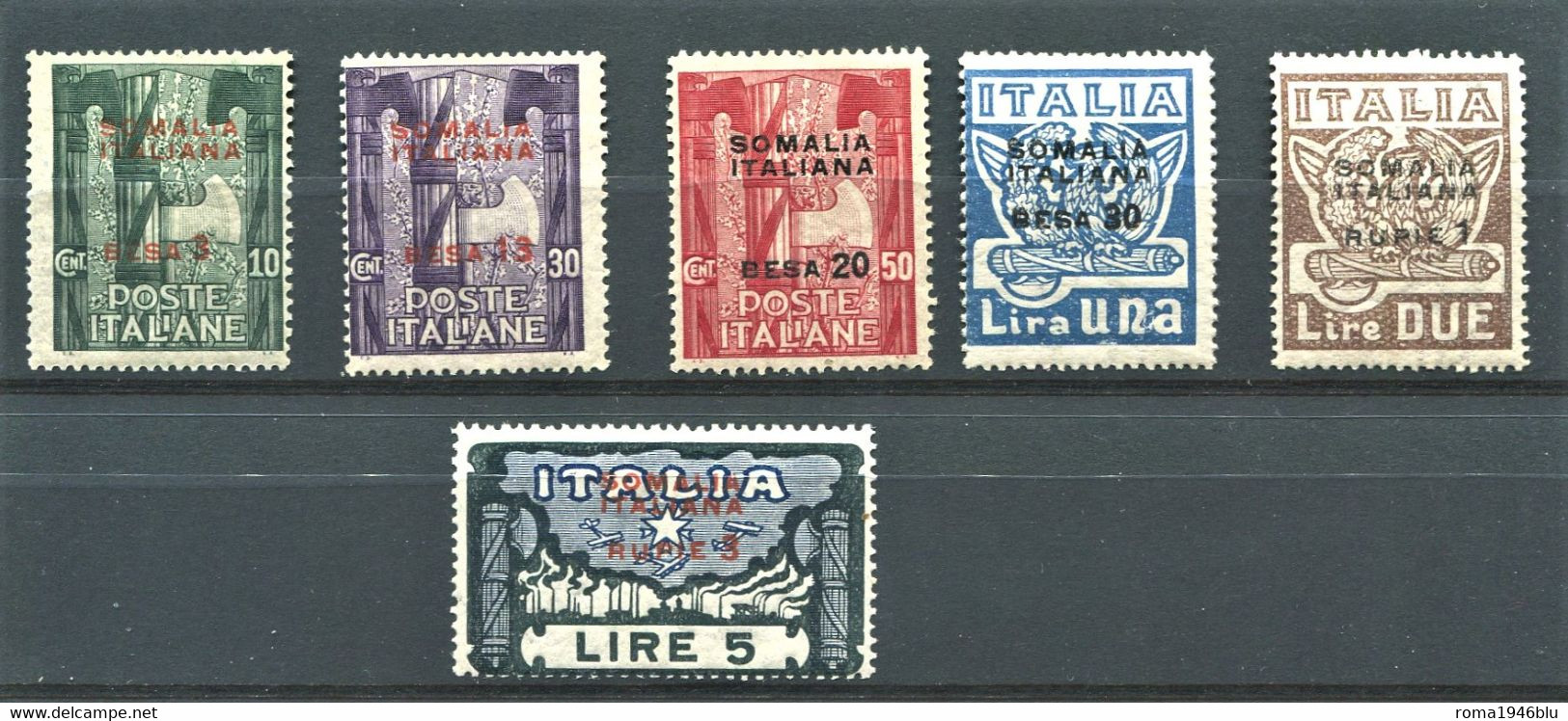 SOMALIA 1923 MARCIA SU ROMA SERIE CPL. ** MNH - Somalia