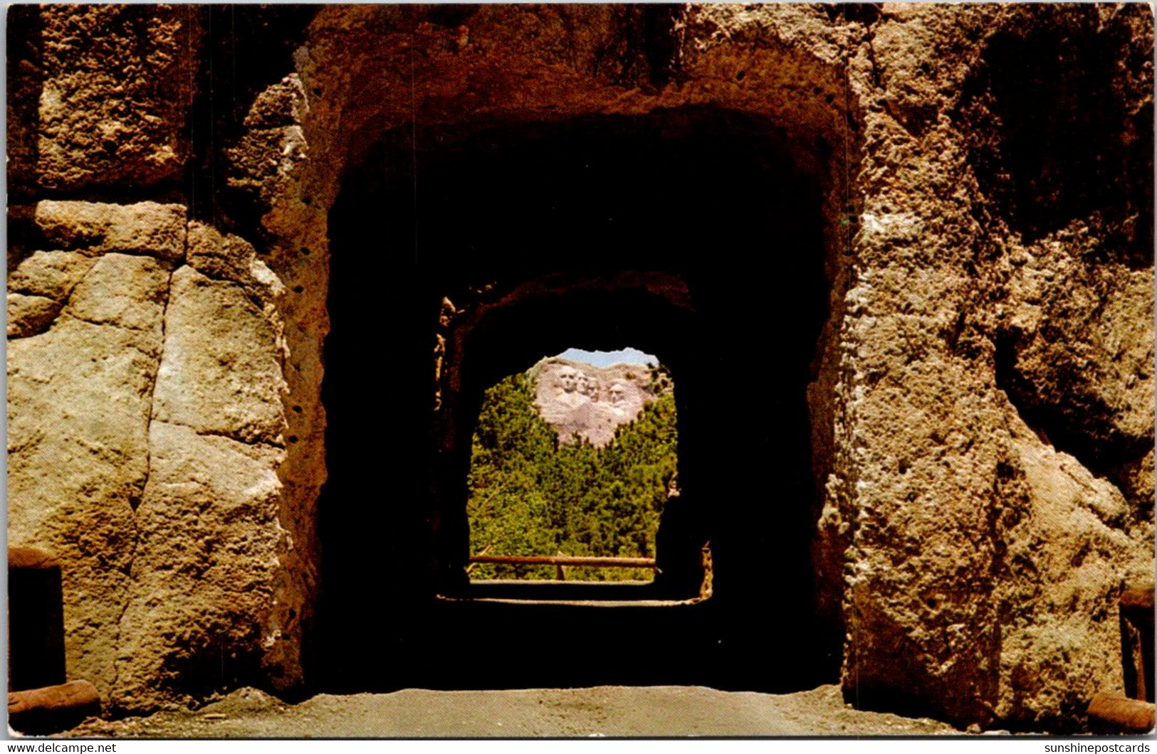 South Dakota Black Hills Twin Tunnels Showing Mount Rushmore - Mount Rushmore