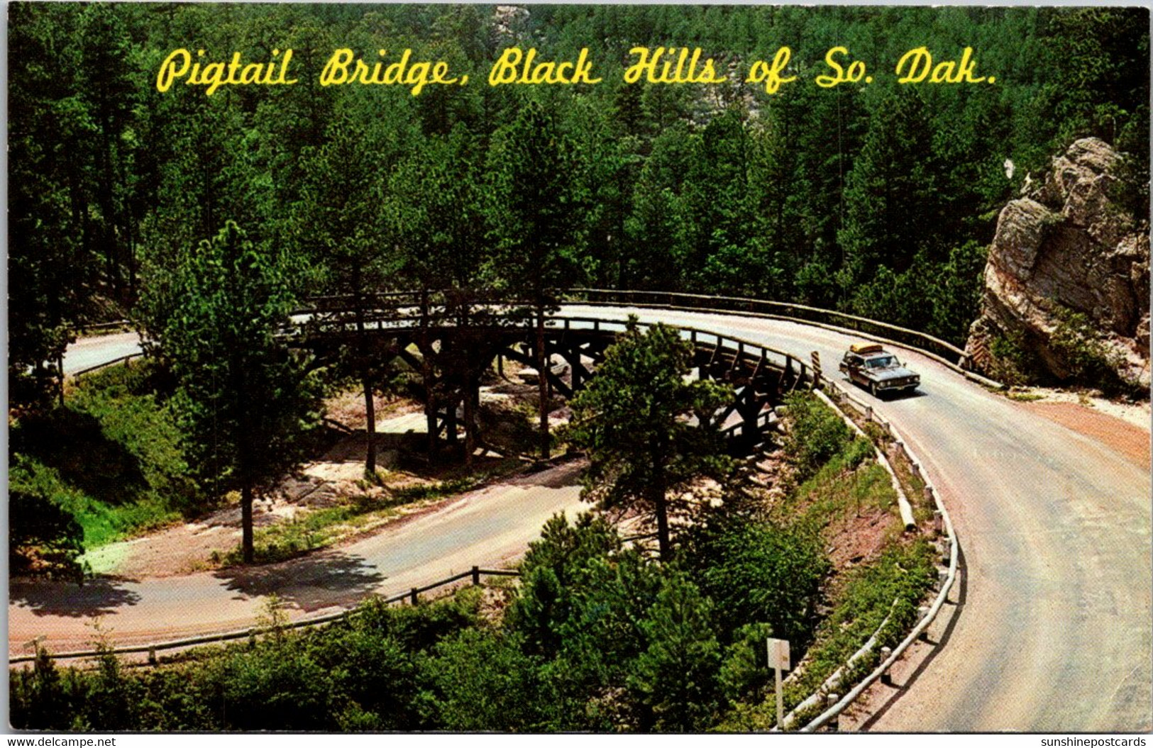 South Dakota Black Hills Pigtail Bridge - Mount Rushmore