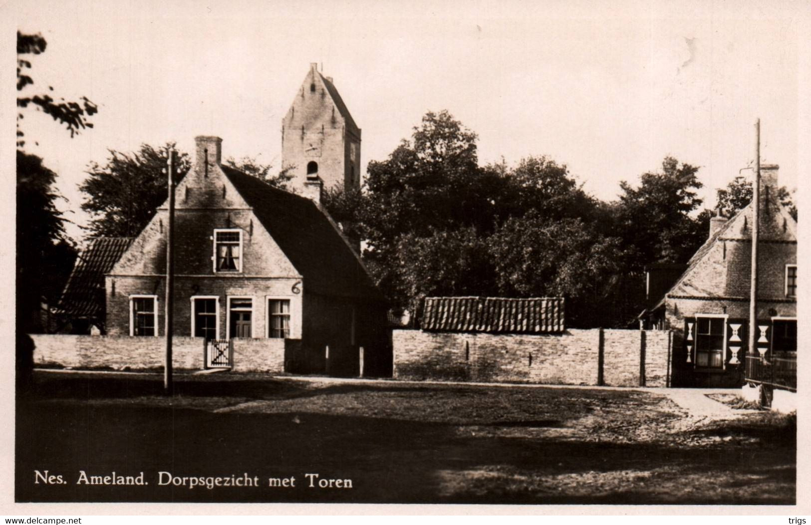 Nes - Dorpsgezicht Met Toren - Ameland