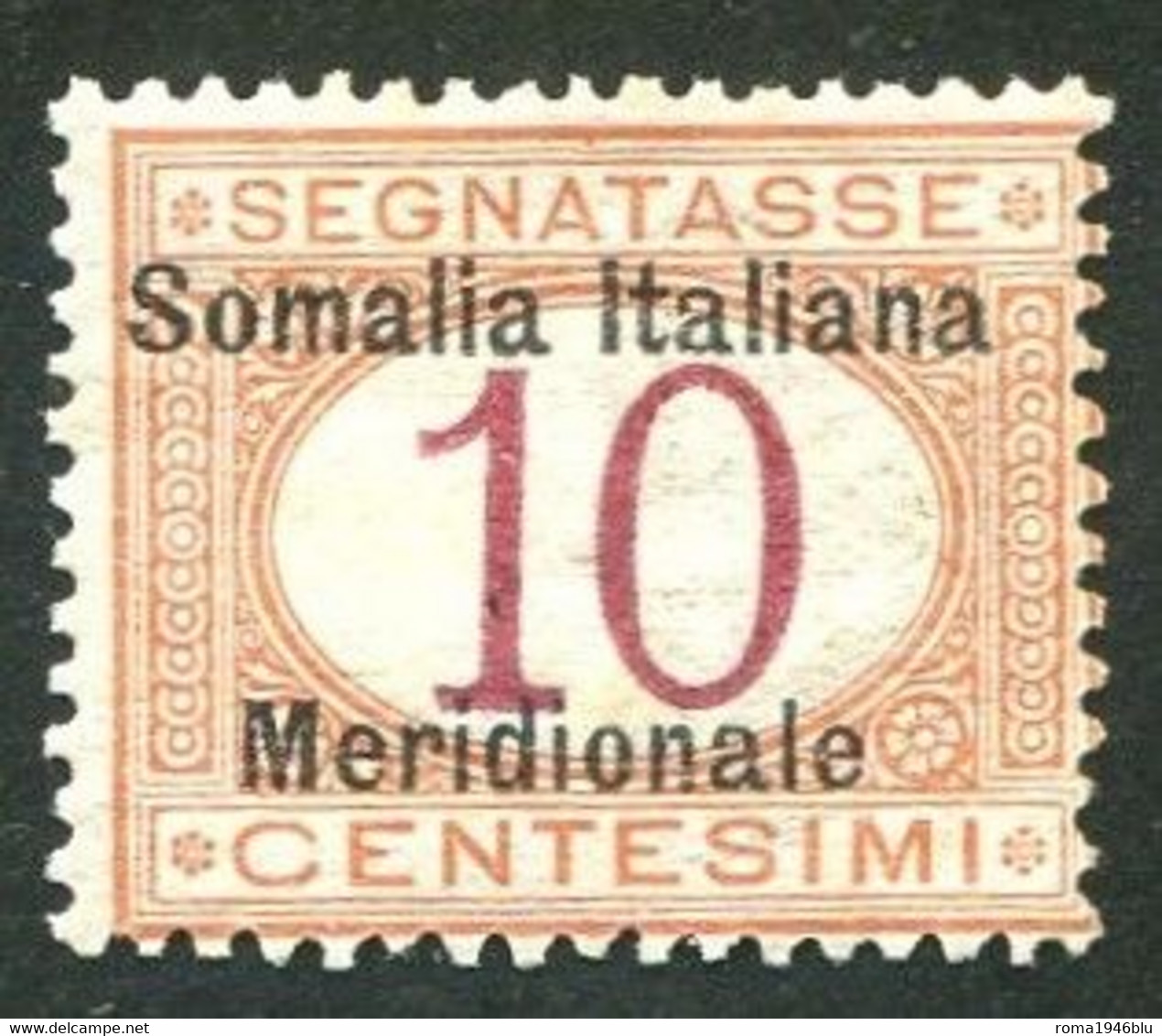 SOMALIA 1906 SEGNATASSE 10 C. *GOMMA ORIGINALE - Somalie