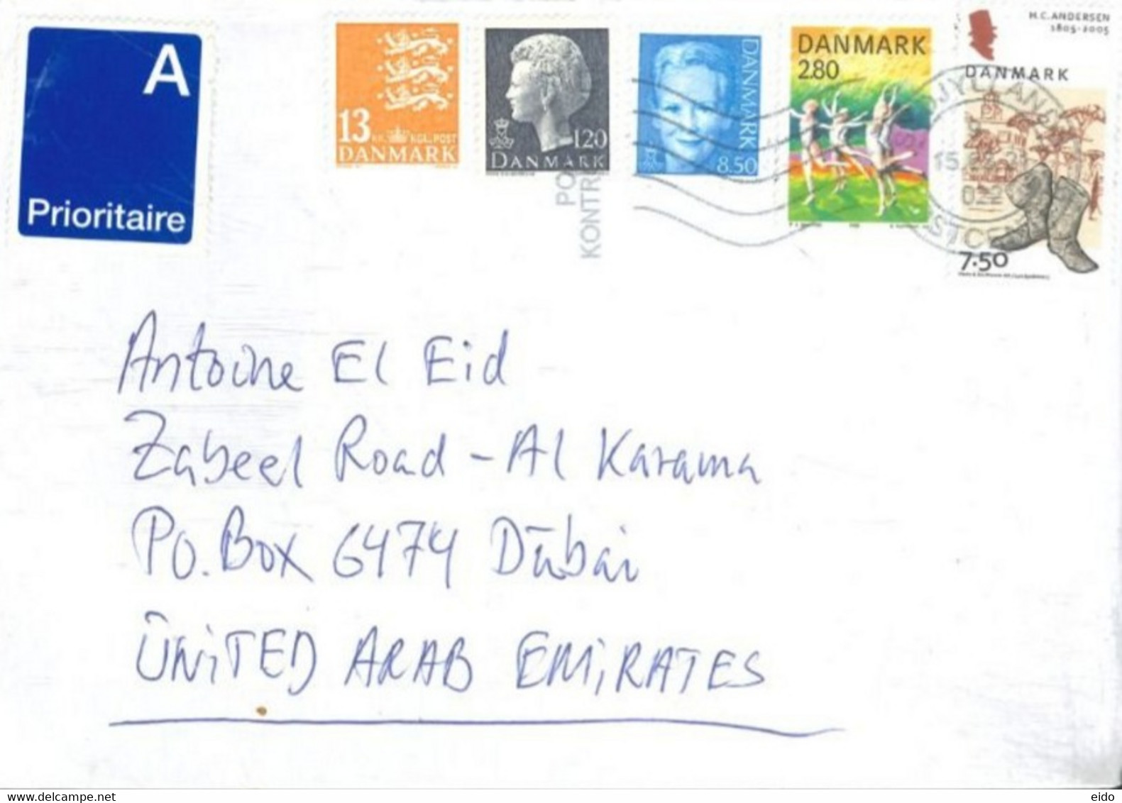 DENMARK  - 2022 - STAMPS  COVER TO DUBAI. - Briefe U. Dokumente