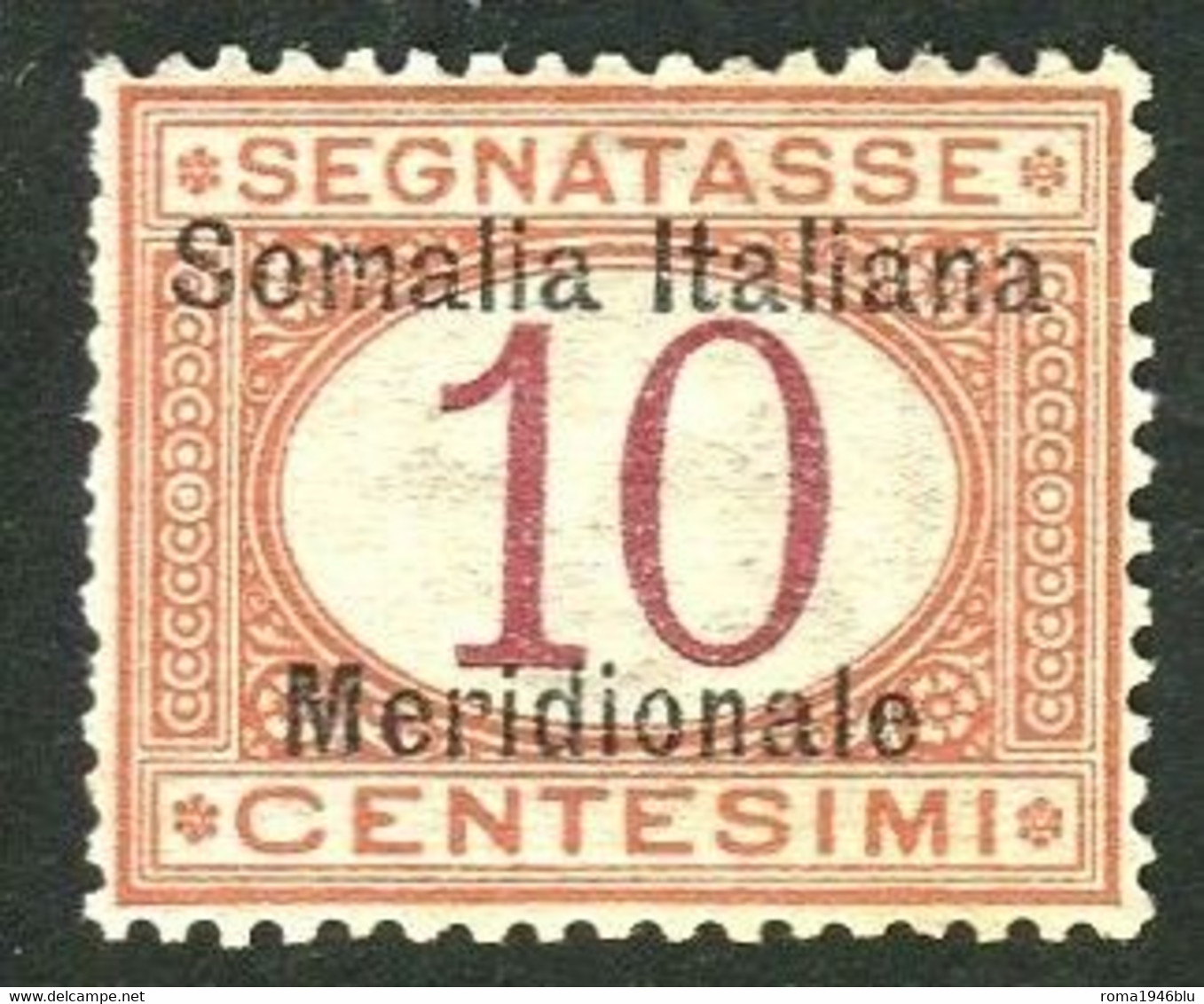 SOMALIA 1906 SEGNATASSE 10 C. ** MNH CENTRATISSIMO - Somalia