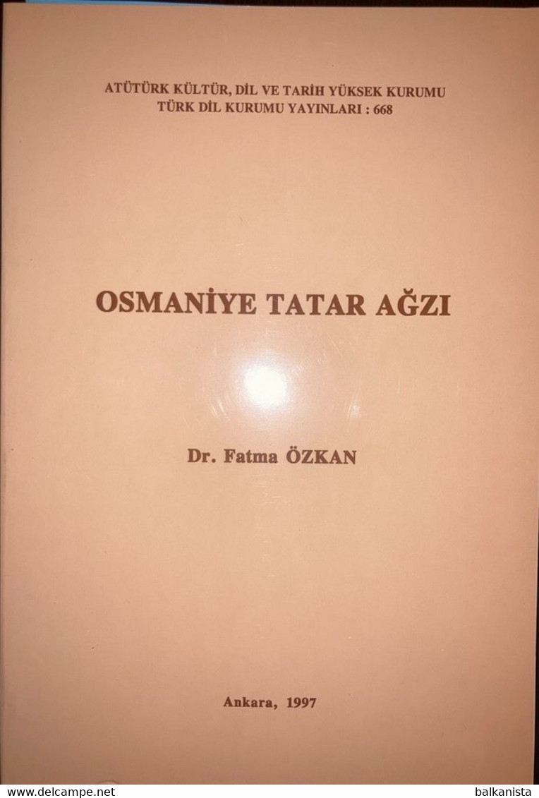 Osmaniye Tatar Agzi - Turkish Kazan Tatars Dialect Grammar Book - Dictionnaires