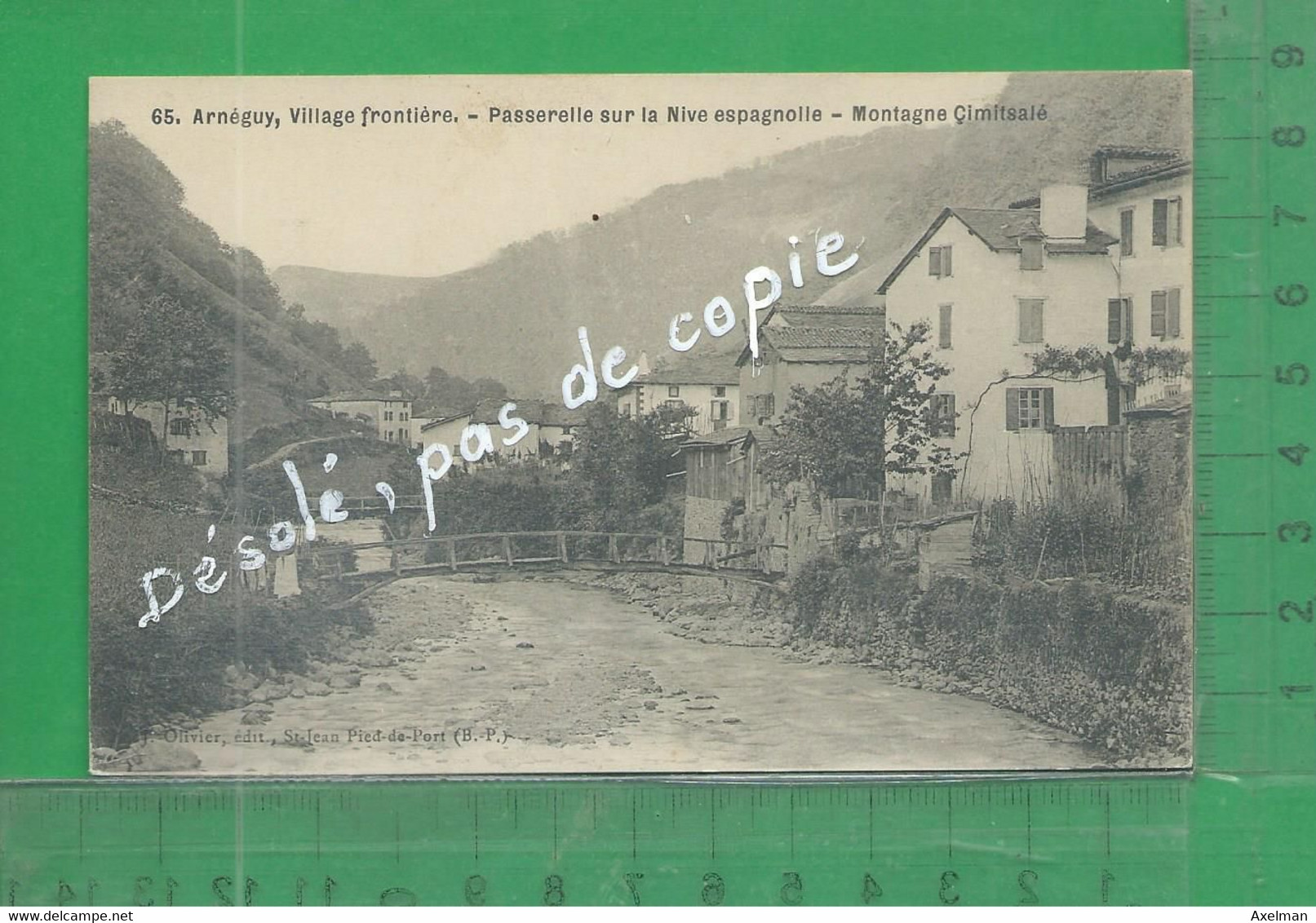 ARNEGUY : Village Frontiere, Passerelle Sur La Nive - Arnéguy