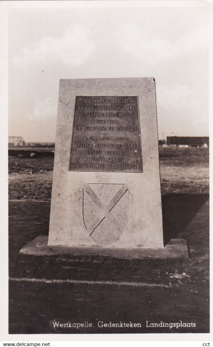 Westkapelle Gedenksteen Landingsplaats  Uitg. S. Gabrielse - Westkapelle