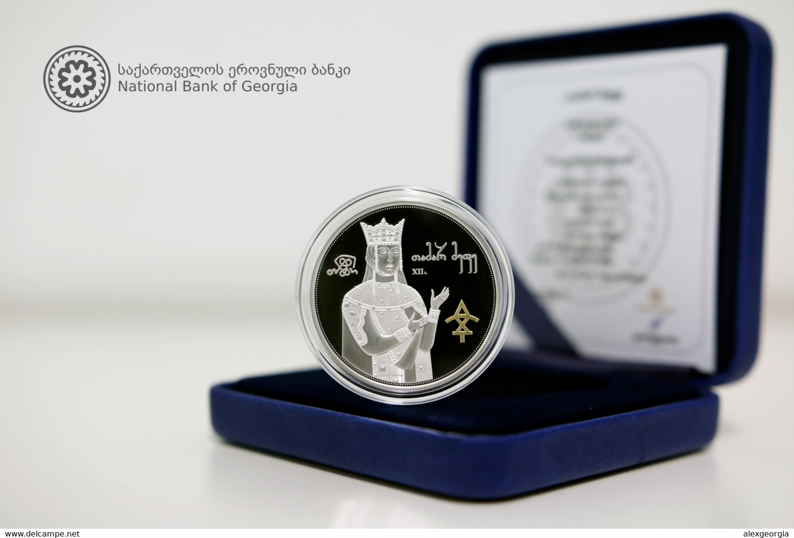 Georgia 5 GEL 2021 PROOF Queen Tamara. Silver 925 Pr Weight 17 Gr - Georgia