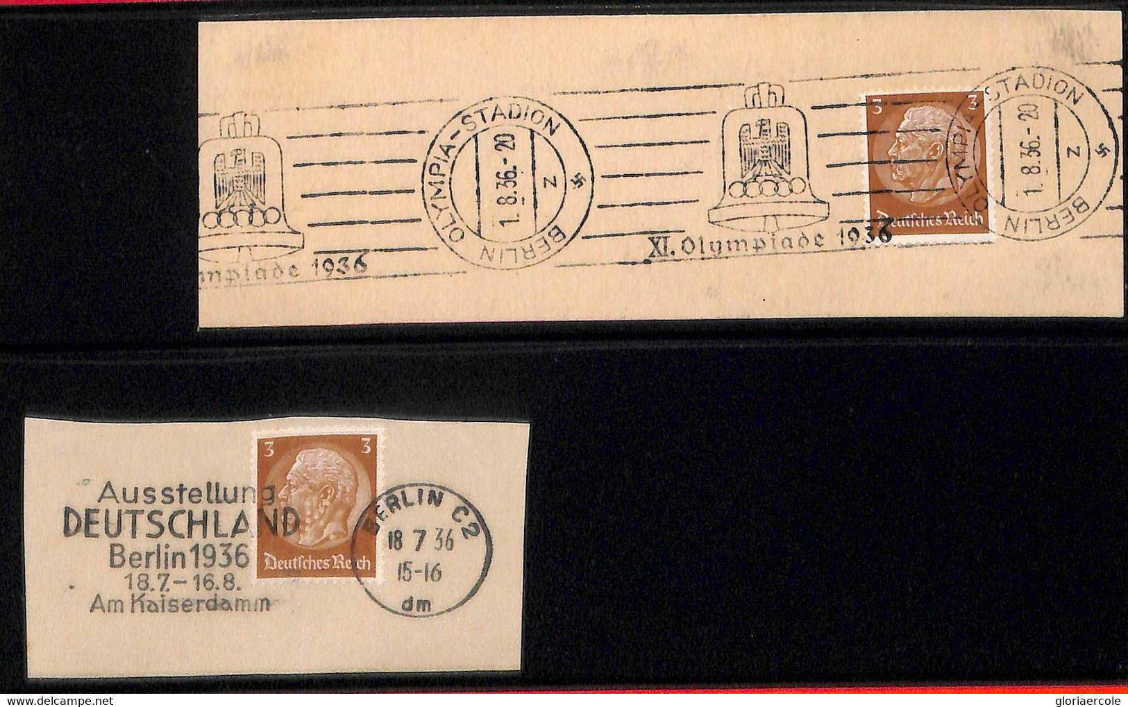 Aa2558 - GERMANY - POSTAL HISTORY -  Olympic Games LOT Of 5  POSTMARKS - Sommer 1936: Berlin