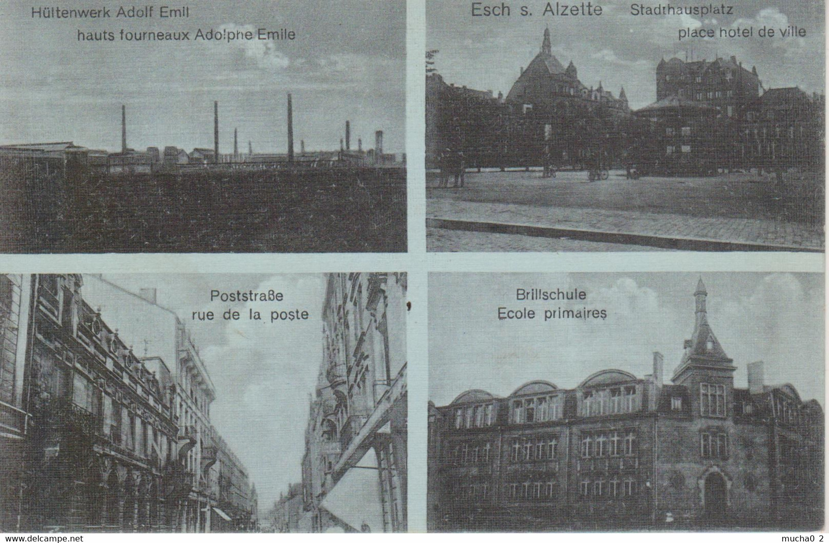 ESCH SUR ALZETTE - 4 VUES - HAUTS FOURNEAUX - RUE DE LA POSTE - ECOLES PRIMAIRES - Esch-sur-Alzette