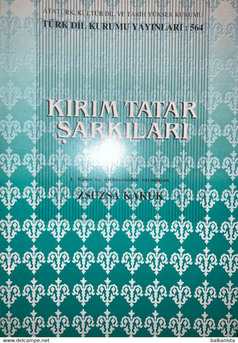 Crimean Tatars Songs - Turkish Book - Dictionaries