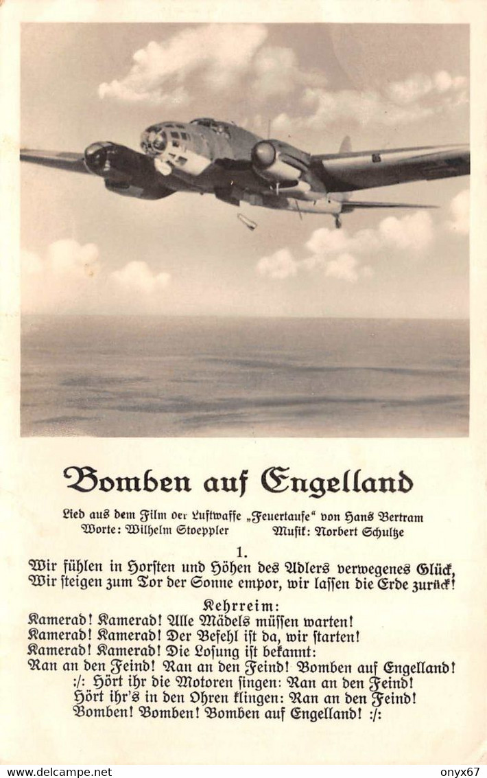 AVION Militaire Allemand  REICH Flugzeug Stempel-Stamp-3 ème REICH-Feldpost Guerre AVIATION Bombardier 39/45 - 1939-1945: 2nd War