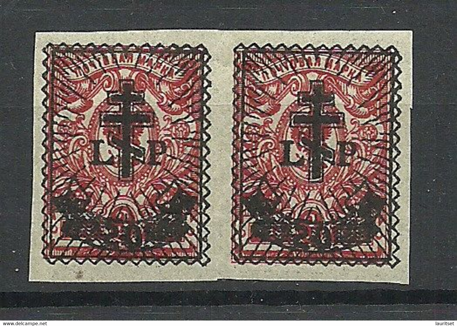 Russia LETTLAND Latvia 1919 Western Army Westarmee Michel 24 As Pair MNH - Westelijk Leger