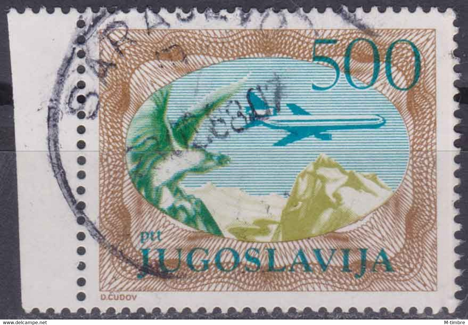 Yougoslavie (Poste Aérienne) (Perf.13½) YT PA59a Mi 2098C Année 1985 (Used °) Animaux - Oiseaux - Avion - Poste Aérienne